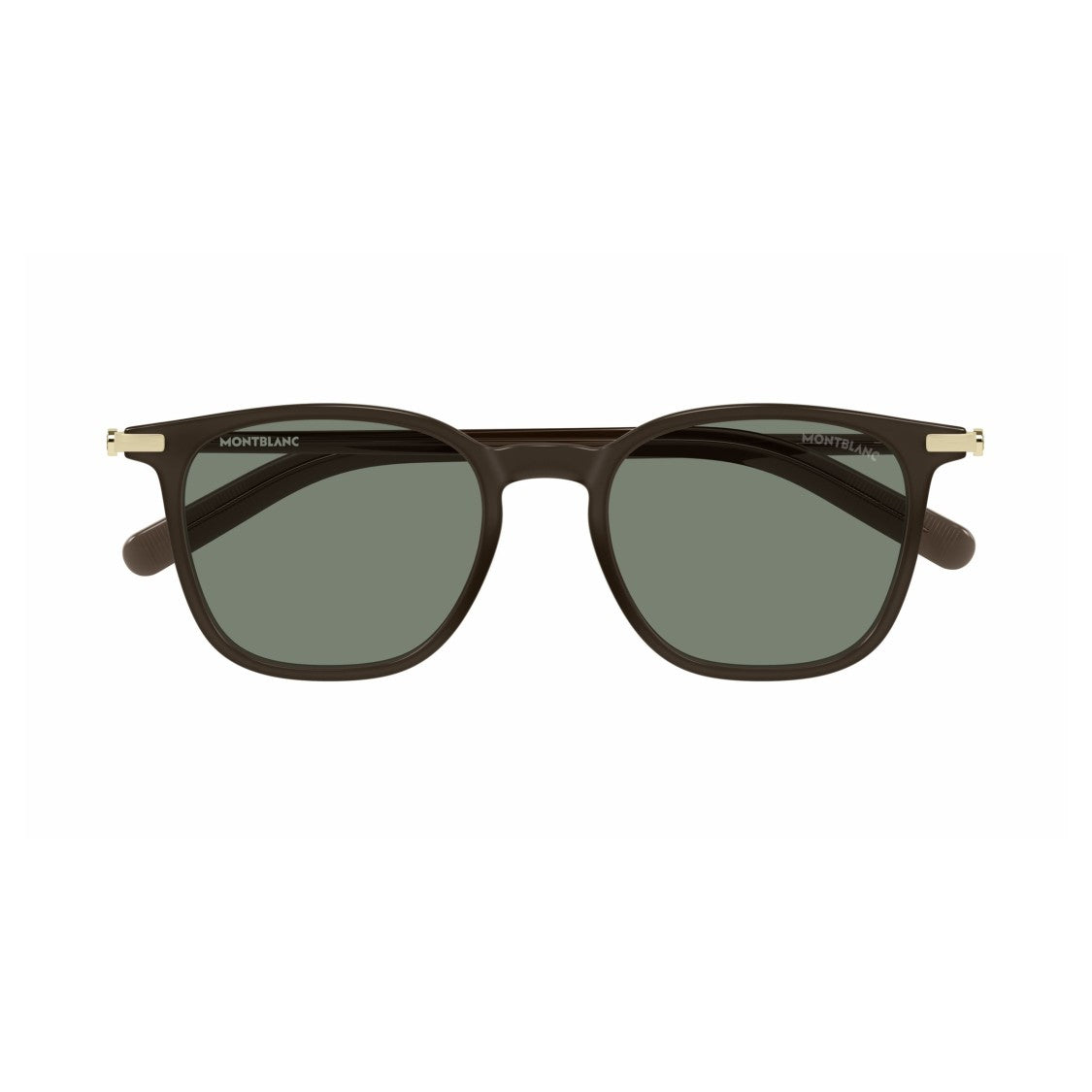 Montblanc Square Frame Sunglasses With Gold Accents