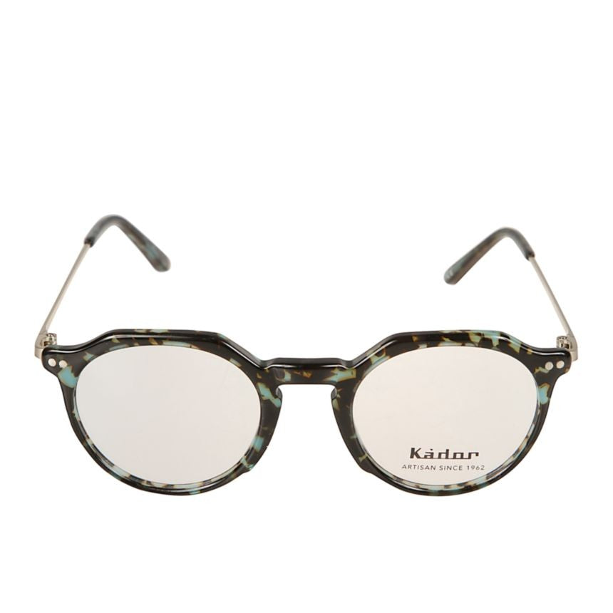 Kador Rayan Tortoiseshell-Patterned Round Eyeglasses With Metallic Temples