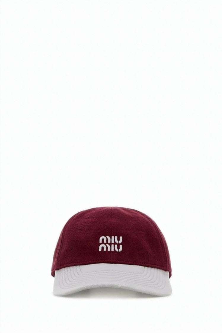 Miu Miu Two-Tone Cotton Baseball Cap