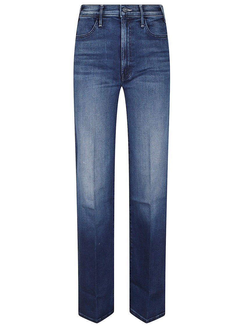 Mother The Hustler Roller Sneak Faded Straight-Leg Jeans