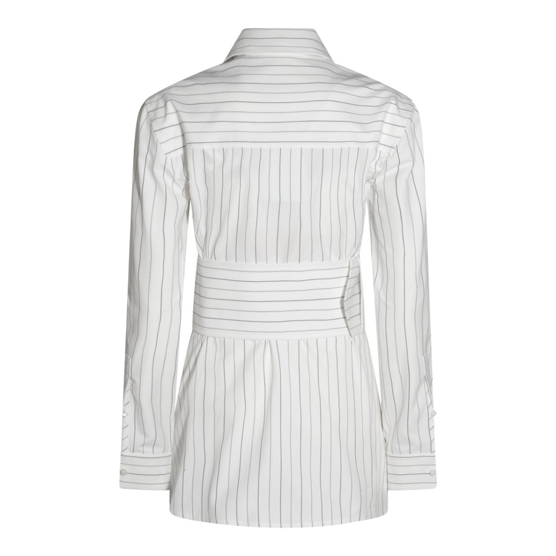 Burberry White Cotton All Over Casual Shirt
