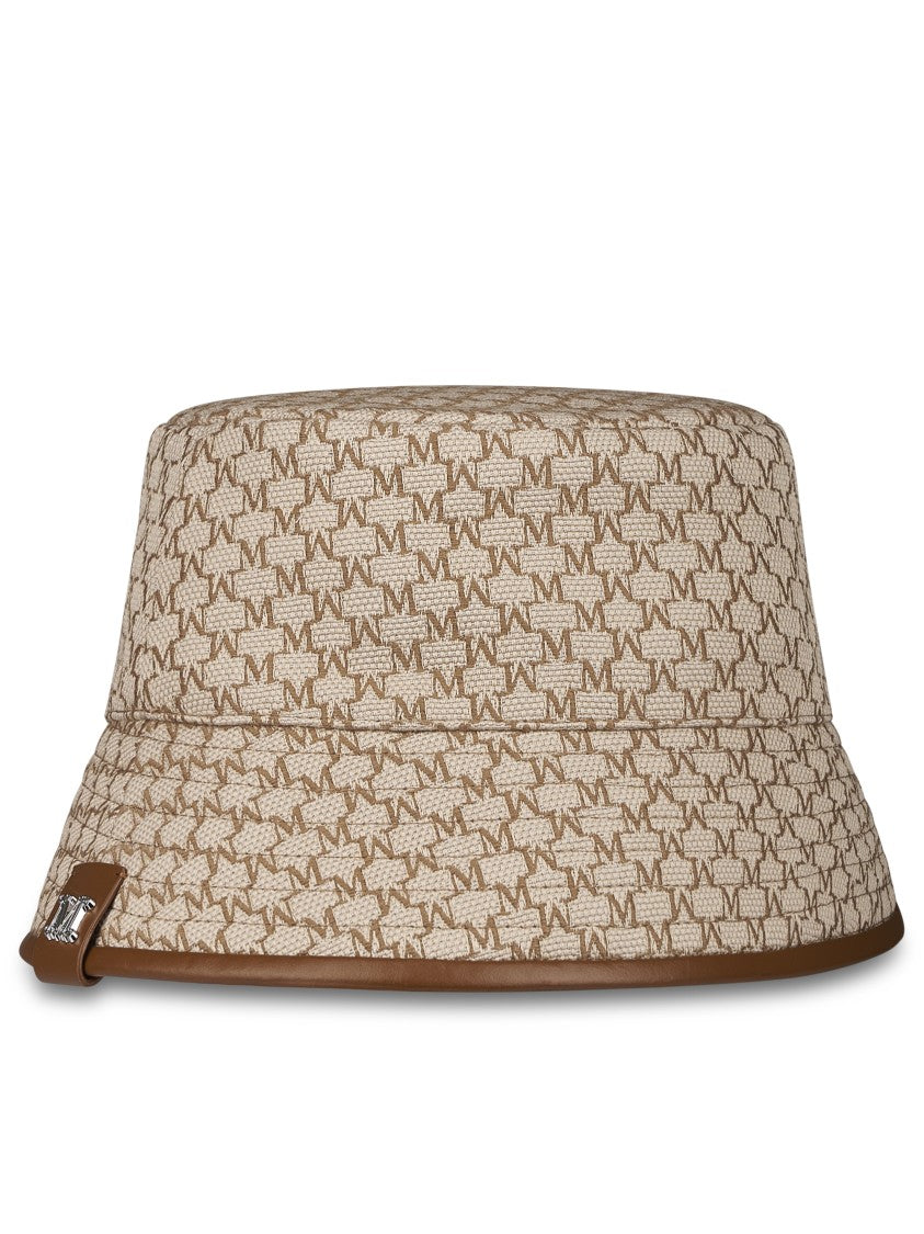 Max Mara Textured Bucket Hat With Logo Design