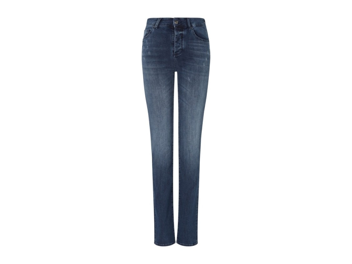 Armani Exchange Straight-Leg Blue Jeans Subtle Whiskering