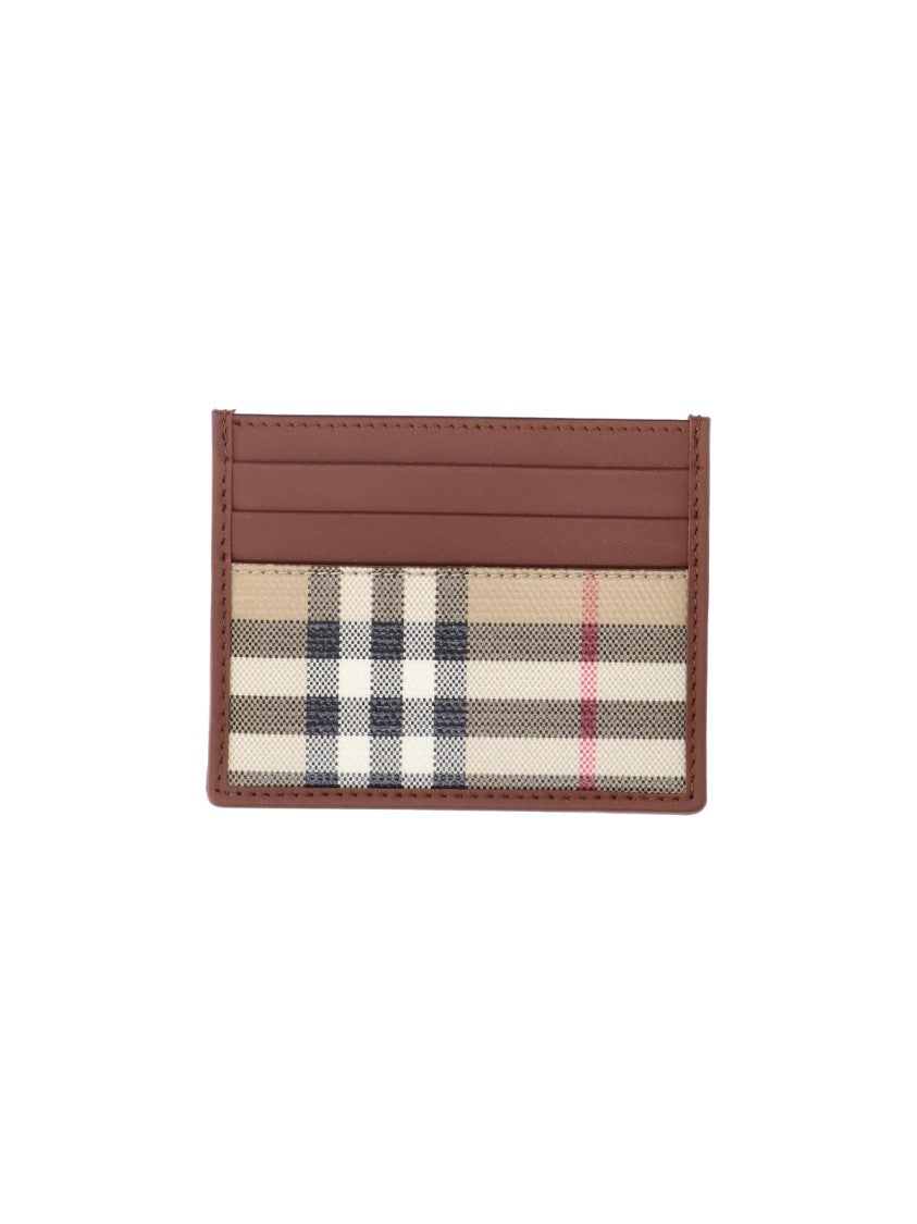 Burberry Beige Check Canvas Wallet