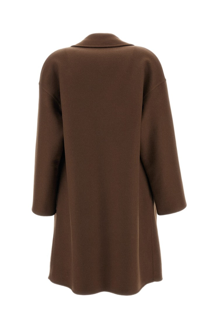 Dusan Open Lapel Cashmere Coat With Seamless Pockets