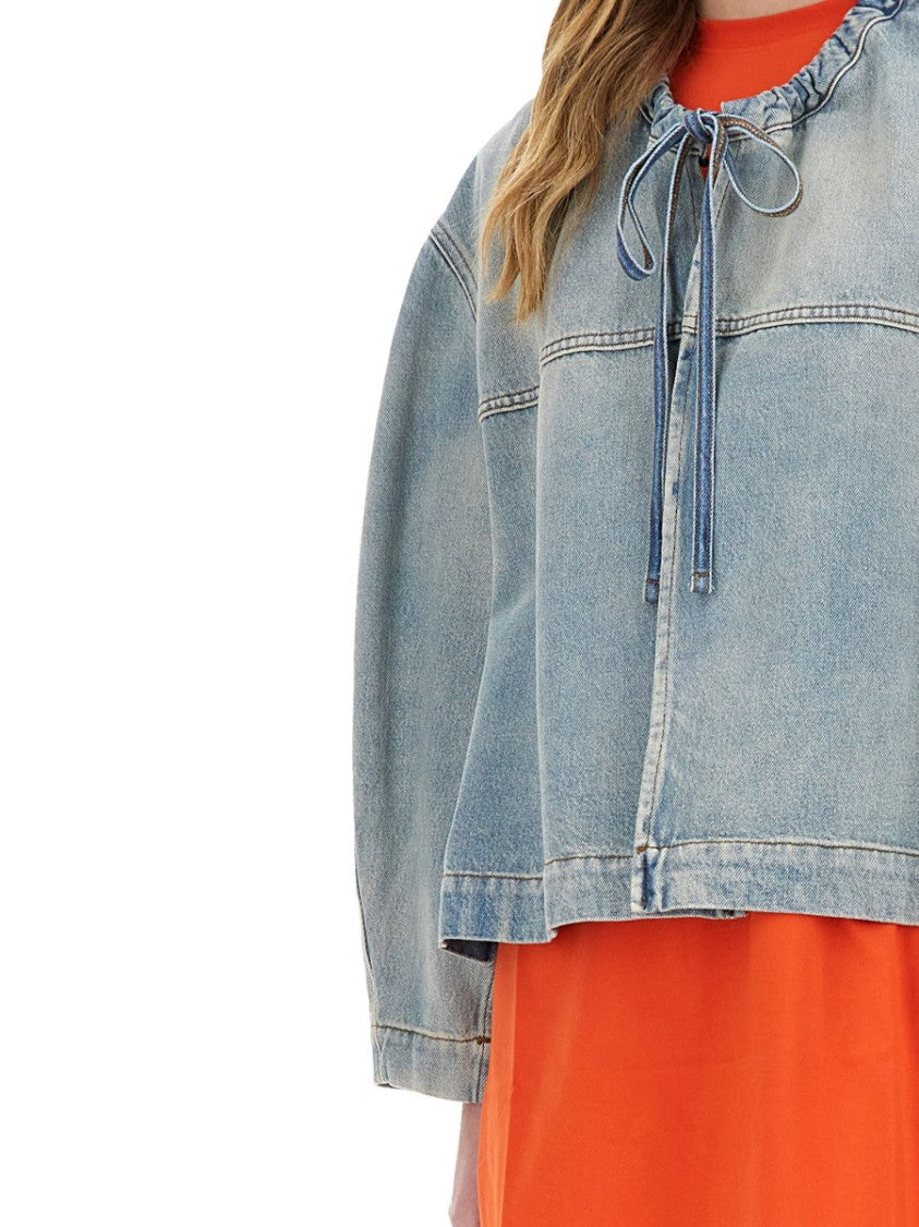 Msgm Relaxed-Fit Oversized Denim Jacket
