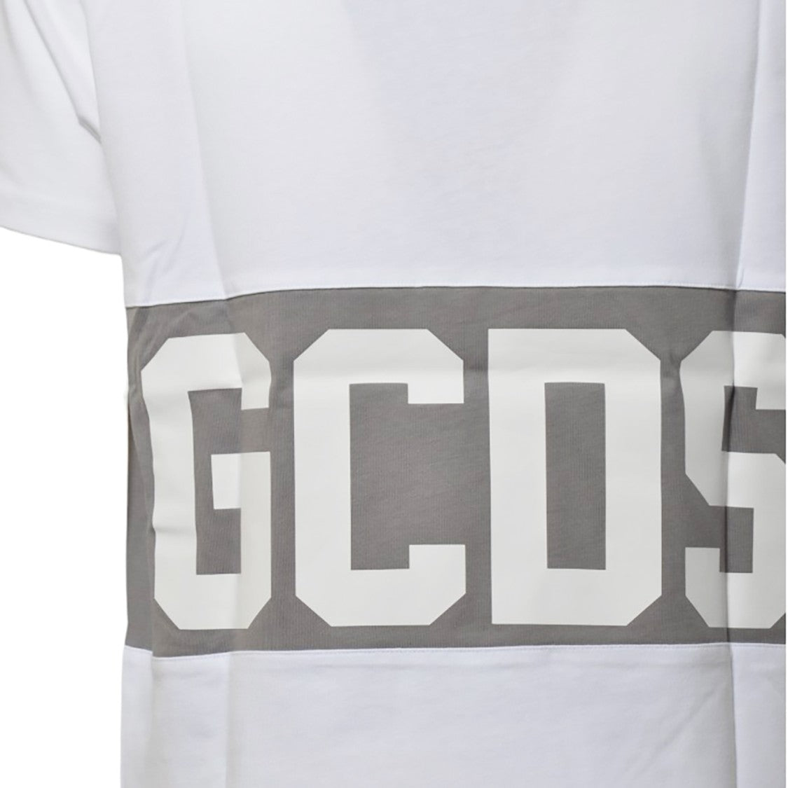 Gcds White Cotton Band Logo T-Shirt