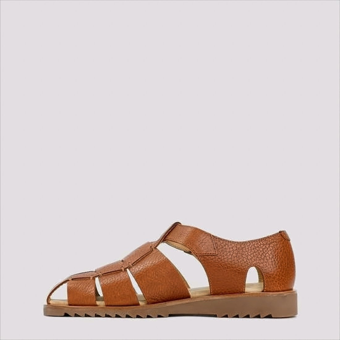 Paraboot Fisherman Sandal With Textured Leather Straps