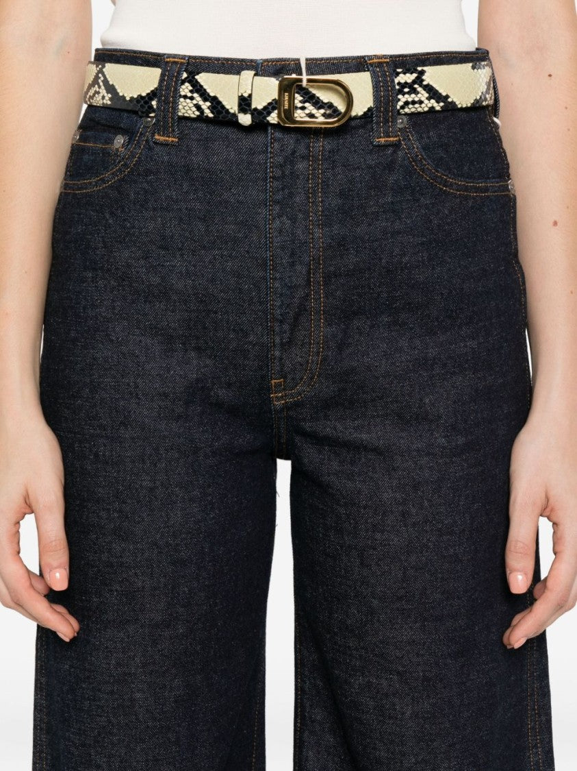 Khaite High-Waisted Wide Leg Jeans