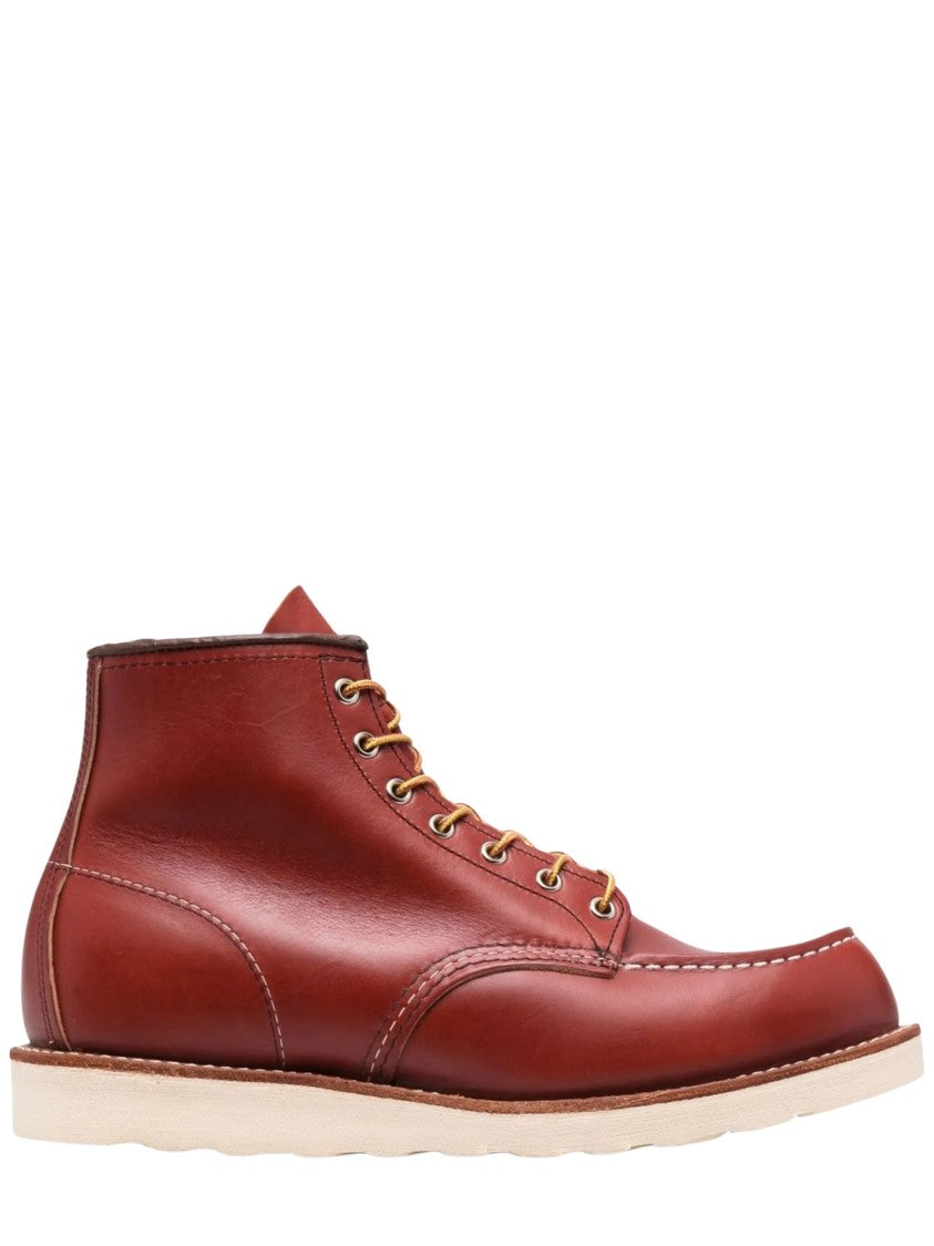 Red Wing Lace-Up Moc Toe Leather Ankle Boots