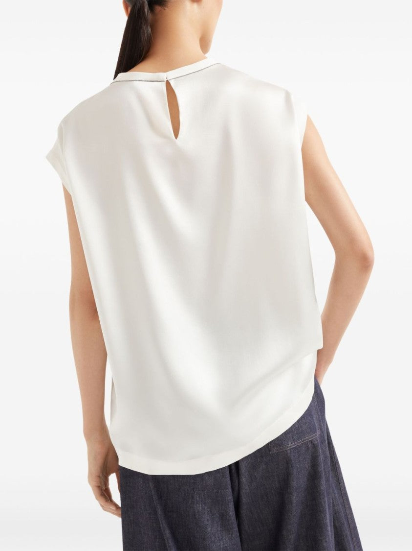 Brunello Cucinelli White Crew Neck T-Shirt