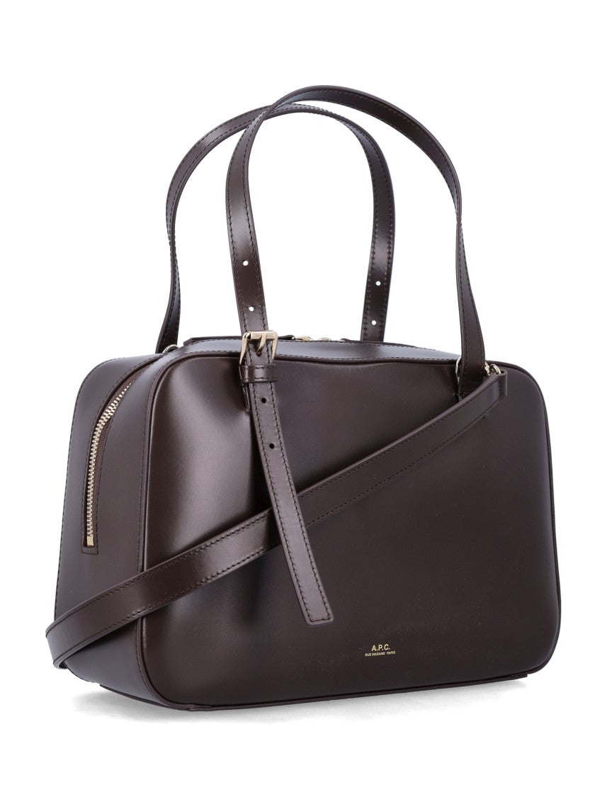 A.P.C. Virginie Box Structured Leather Bag
