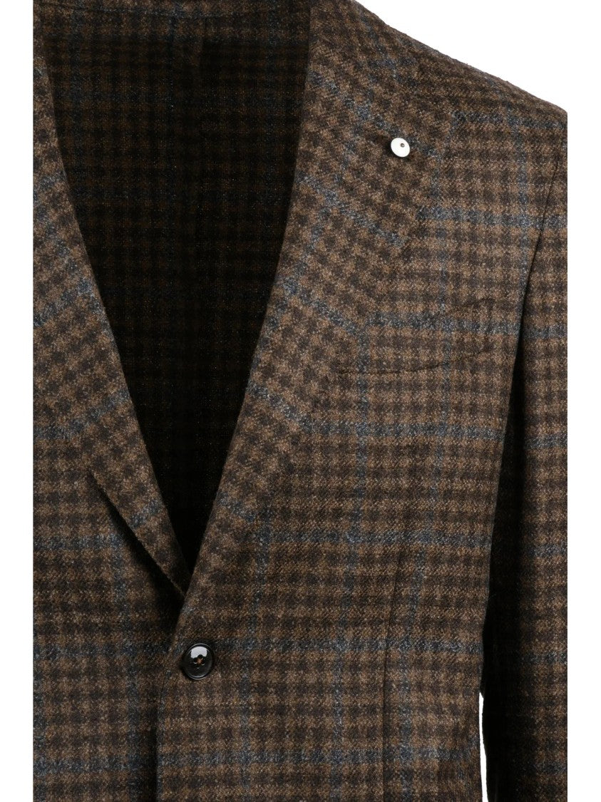 L.B.M. 1911 Rounded Jacket With Timeless Button Closure In Wool Blend