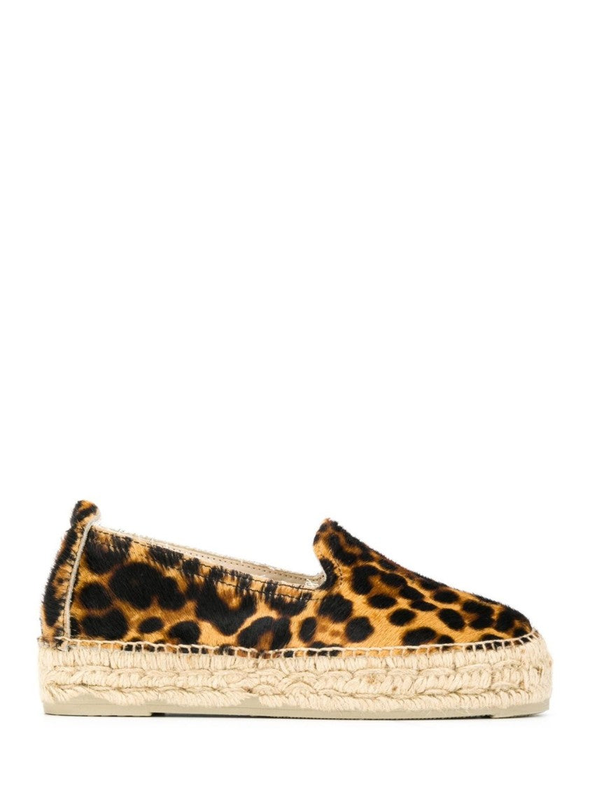 Manebi Leopard Print Slip-On Espadrilles
