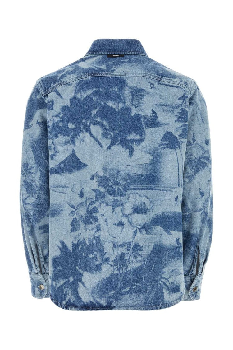 Msgm Printed Denim Shirt