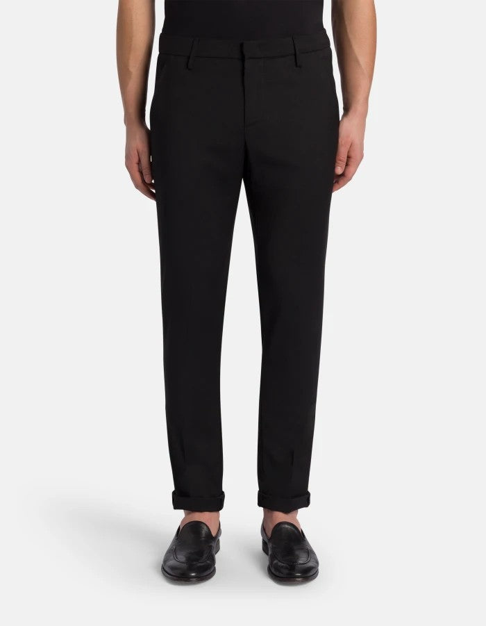Dondup Slim Fit Tailored Cropped Rolled Hem Trousers