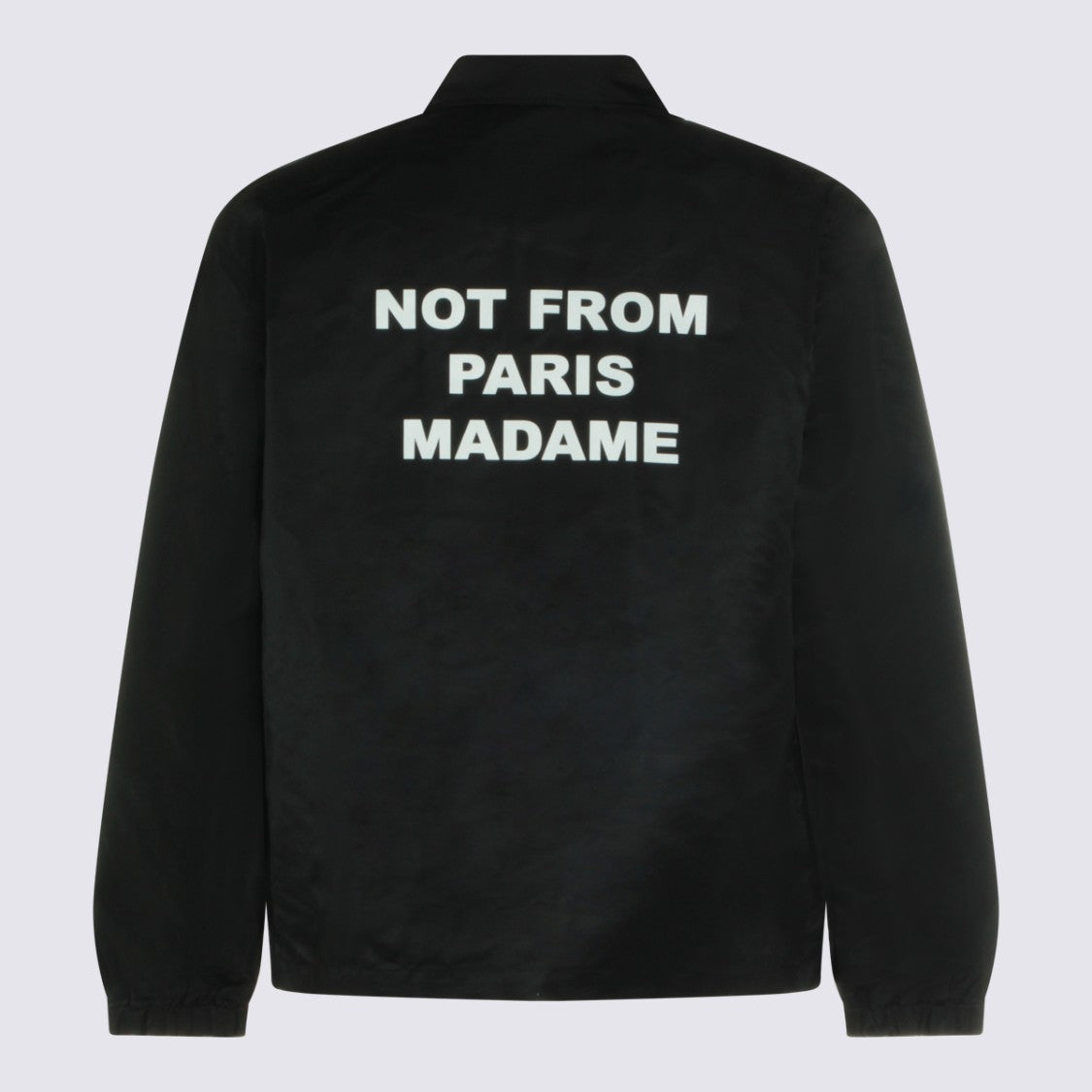Drôle De Monsieur Minimalistic Black Jacket With Signature Text