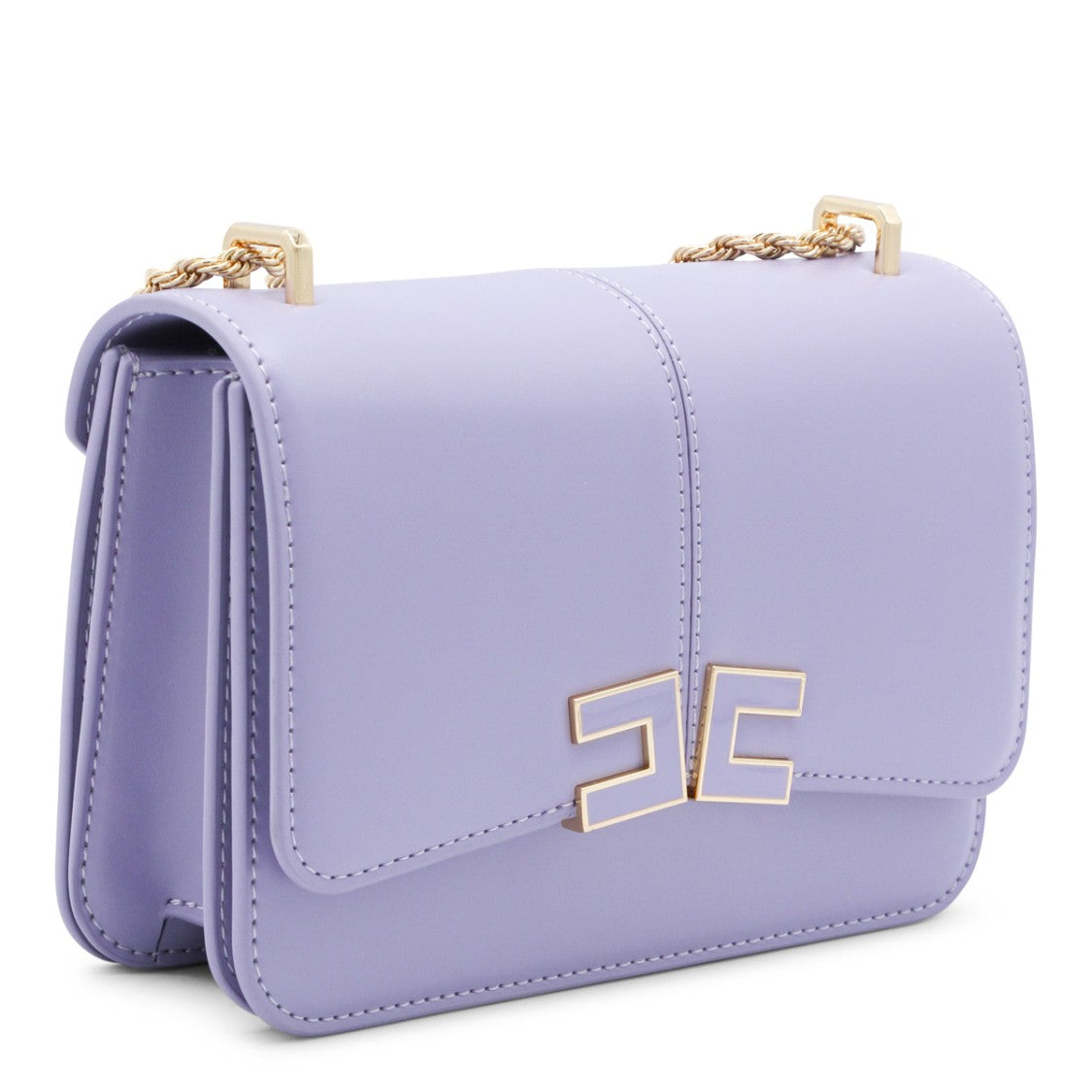 Elisabetta Franchi Structured Lilac Handbag