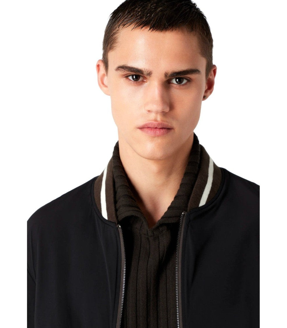 Emporio Armani Brown Blue Reversible Jacket