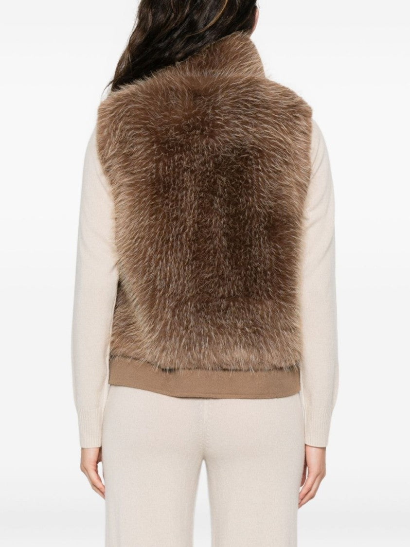 Valentini 1972 Camel Faux Fur Vest
