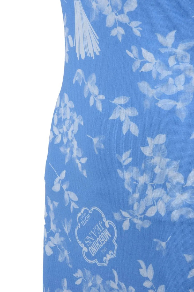 Mo5ch1no Jeans Jeans Silhouette Dress - Sky Blue/White