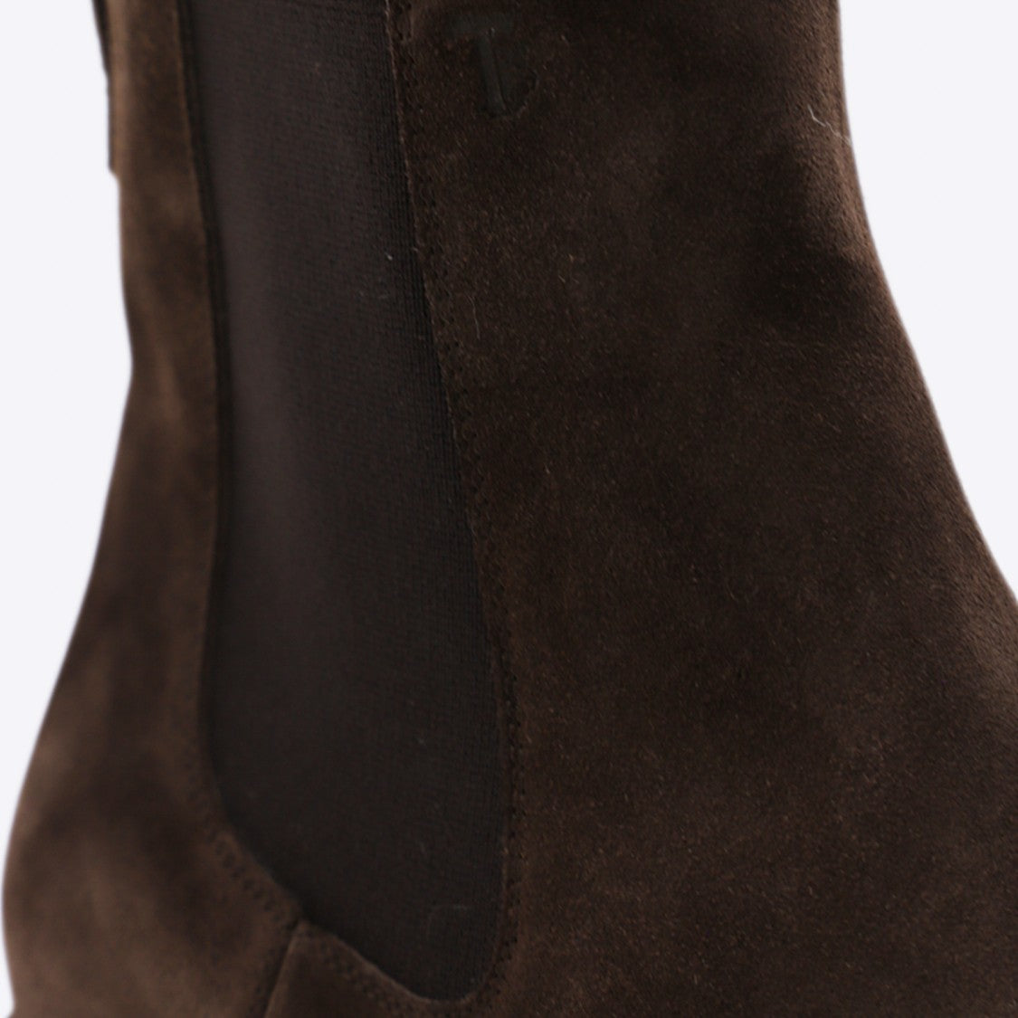 Tod's Dark Brown Suede Chelsea Boots With Minimalist Design
