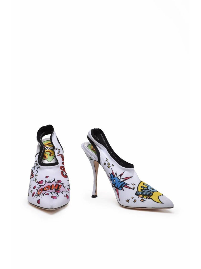 Dolce & Gabbana Multicolor Chanel-Style Pointed Toe Lycra Pumps