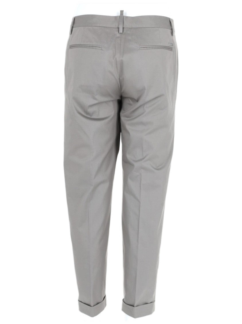 Dsquared2 Tailored Cropped Cotton-Blend Pleated Pants