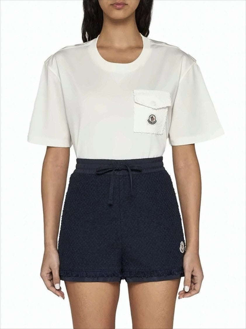 Moncler Textured Activewear Shorts With Drawstring Waist