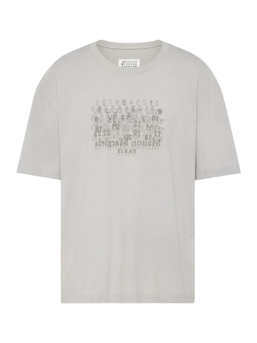 Maison Margiela Light Grey Boxy Numerical T-Shirt