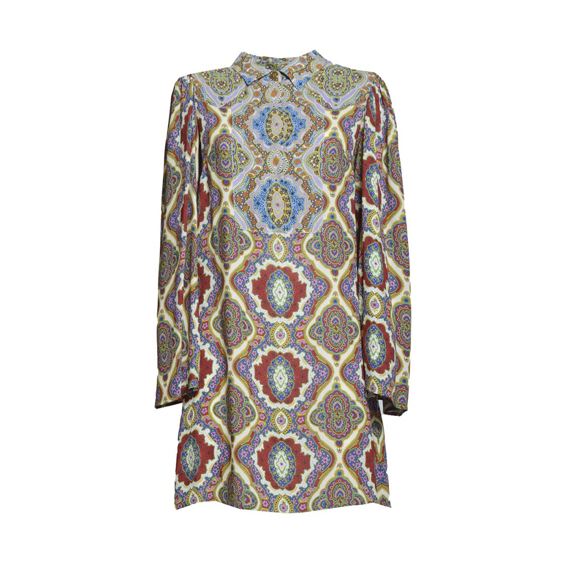 Etro Multicolored Viscose Shirt Dress Medallion Print