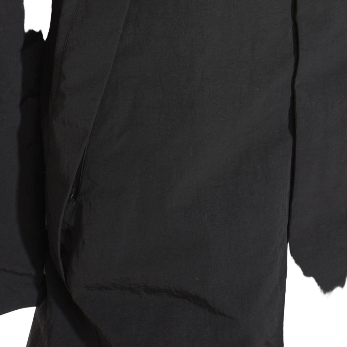 Jg1 Long Streamlined Black Coat With Hood