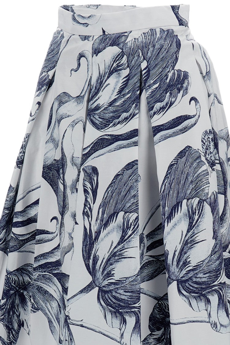 Erdem Pleated Midi Skirt