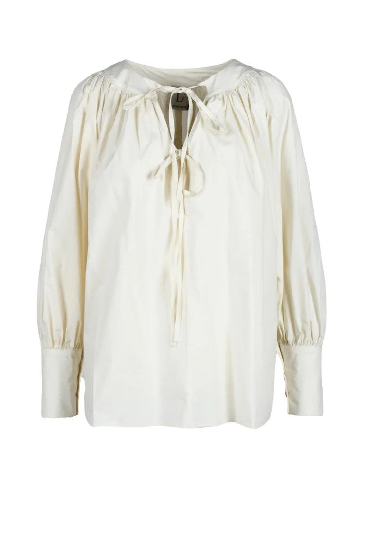 L Autre Chose White Cotton Blouse