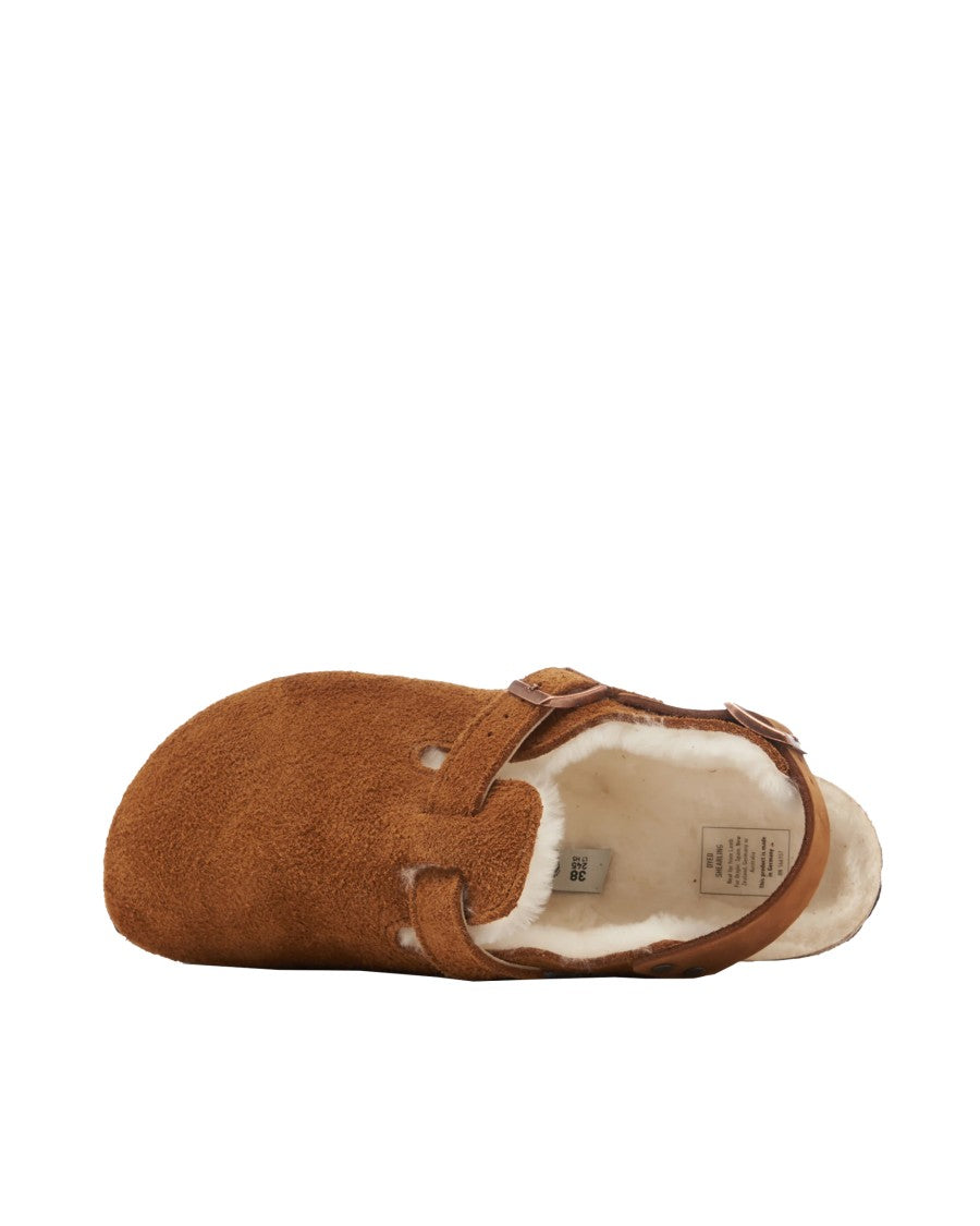 Birkenstock Tokio Shearling Mink Slides