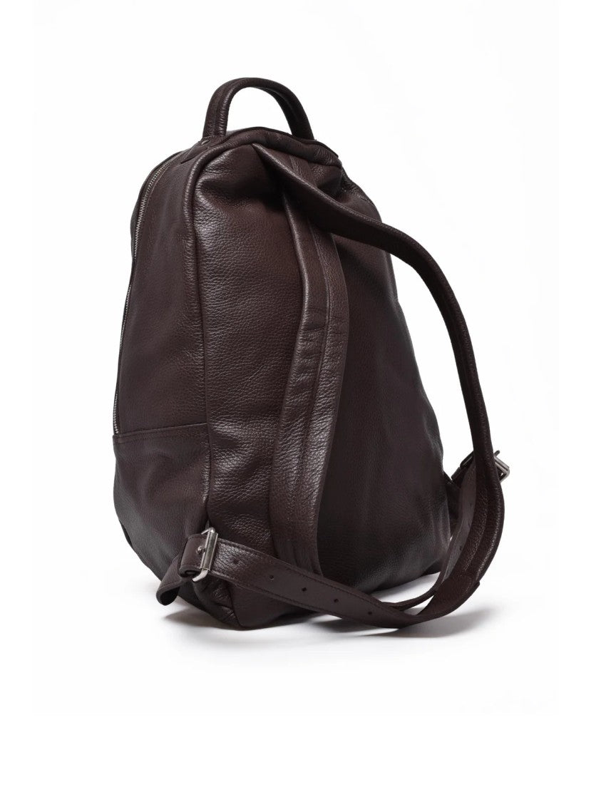 Doucal's Brown Men Leather Backpack