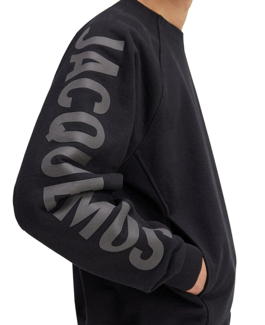Jacquemus Long-Sleeve Crewneck Sweatshirt With Tonal Branding