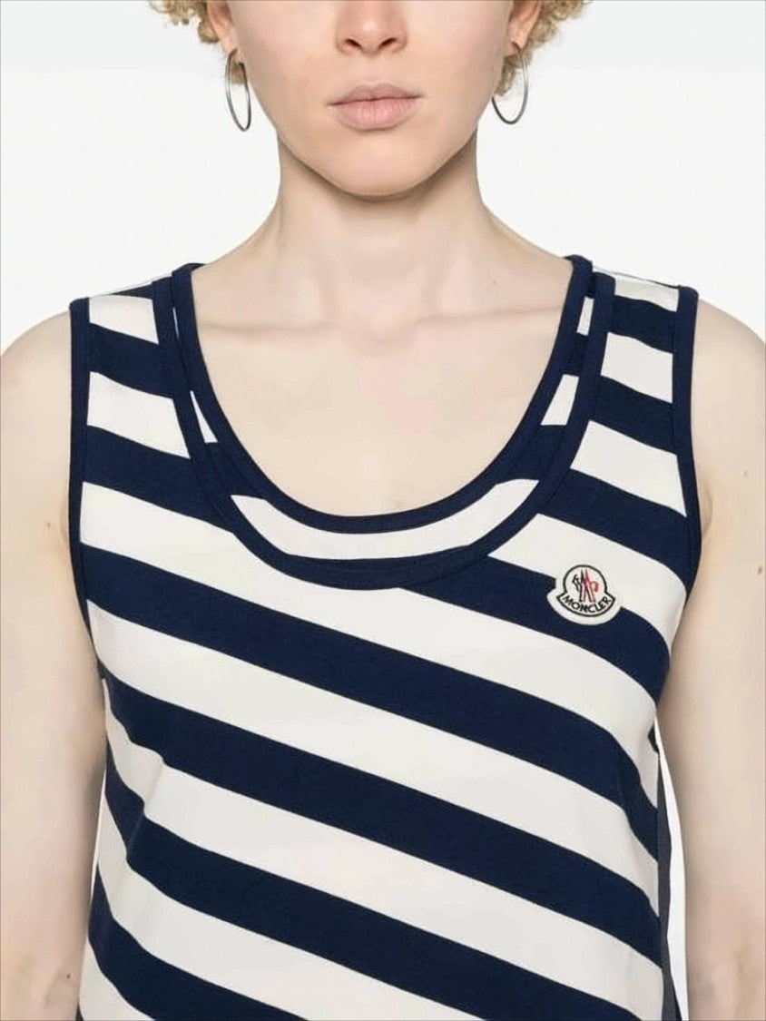 Moncler Sleeveless Striped Cotton Top