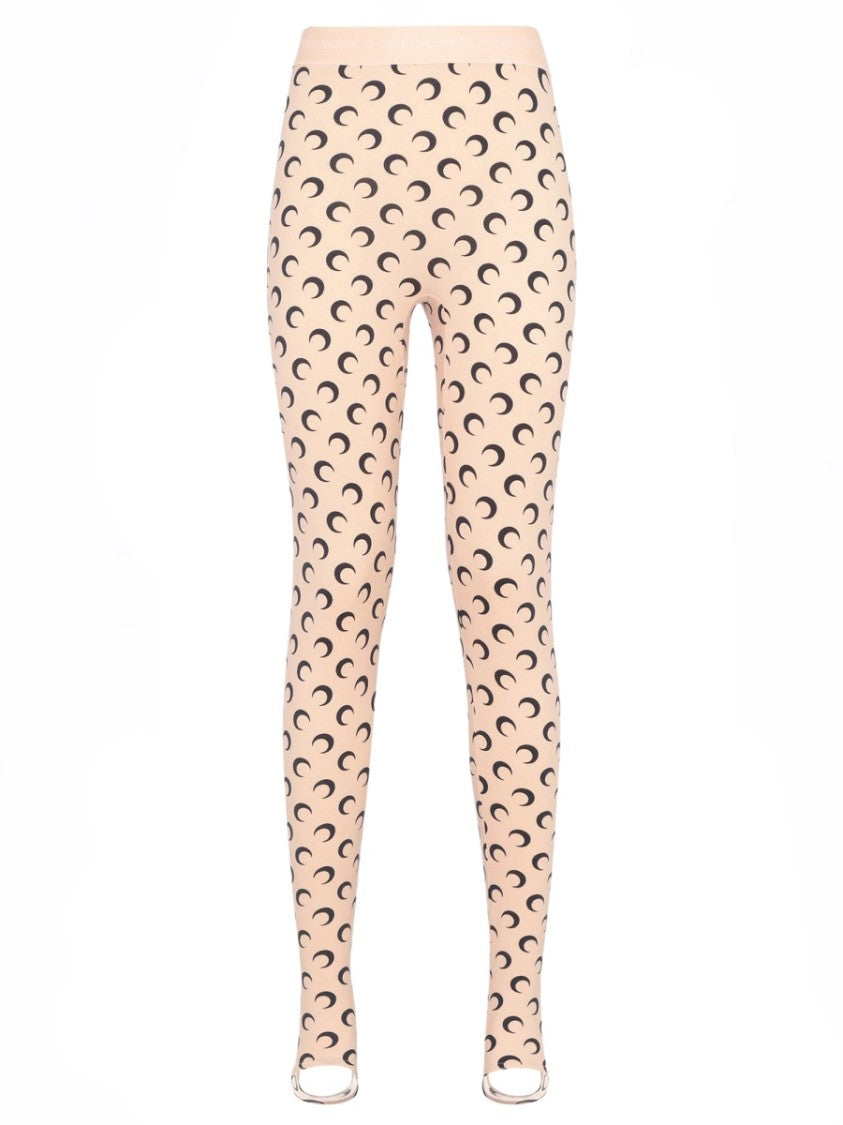 Marine Serre Slim Fit Crescent Moon Stirrup Leggings