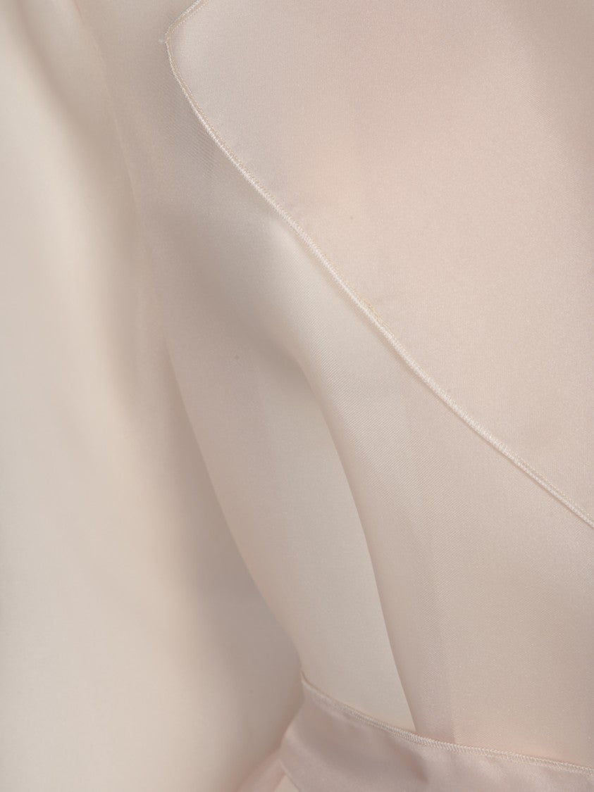 Blanca Vita Light Beige Organza Duster With Three-Quarter Sleeves