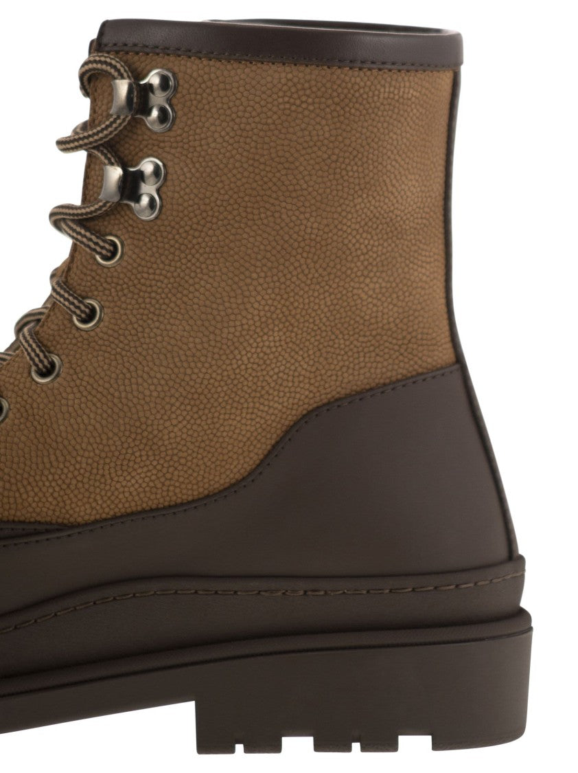 Brunello Cucinelli Duck Boot In Suede