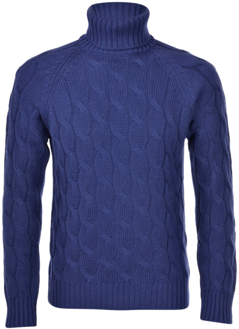 Paolo Fiorillo Capri Air Wool Blend Cable-Knit Turtleneck Sweater