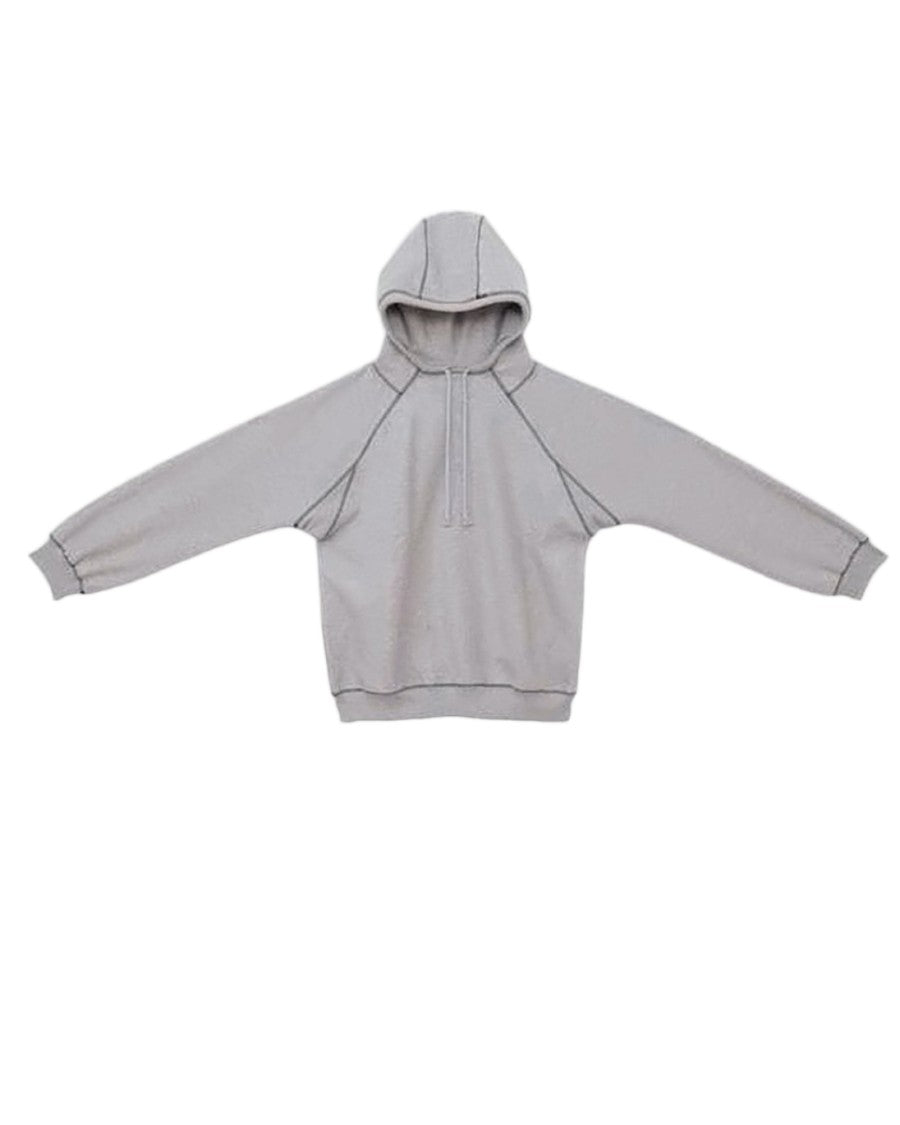 Baserange Relaxed-Fit Half-Zip Hoodie With Ribbed Details