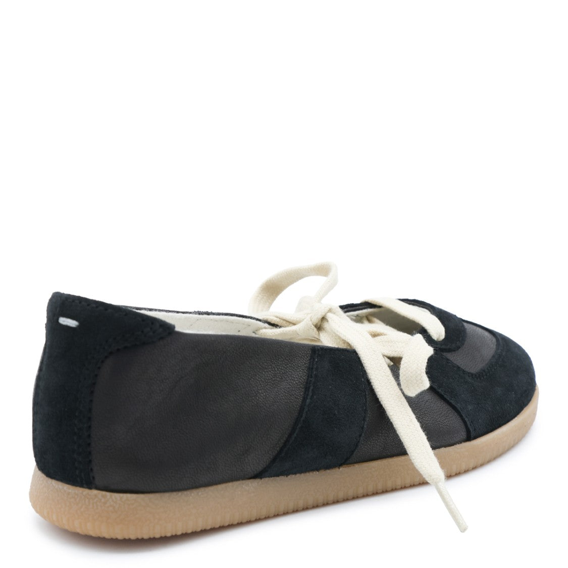 Maison Margiela Minimalist Black Flats With Suede