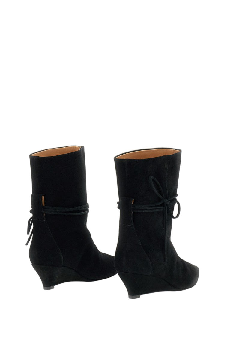 Odissi Black Suede Gemma Ankle Boots