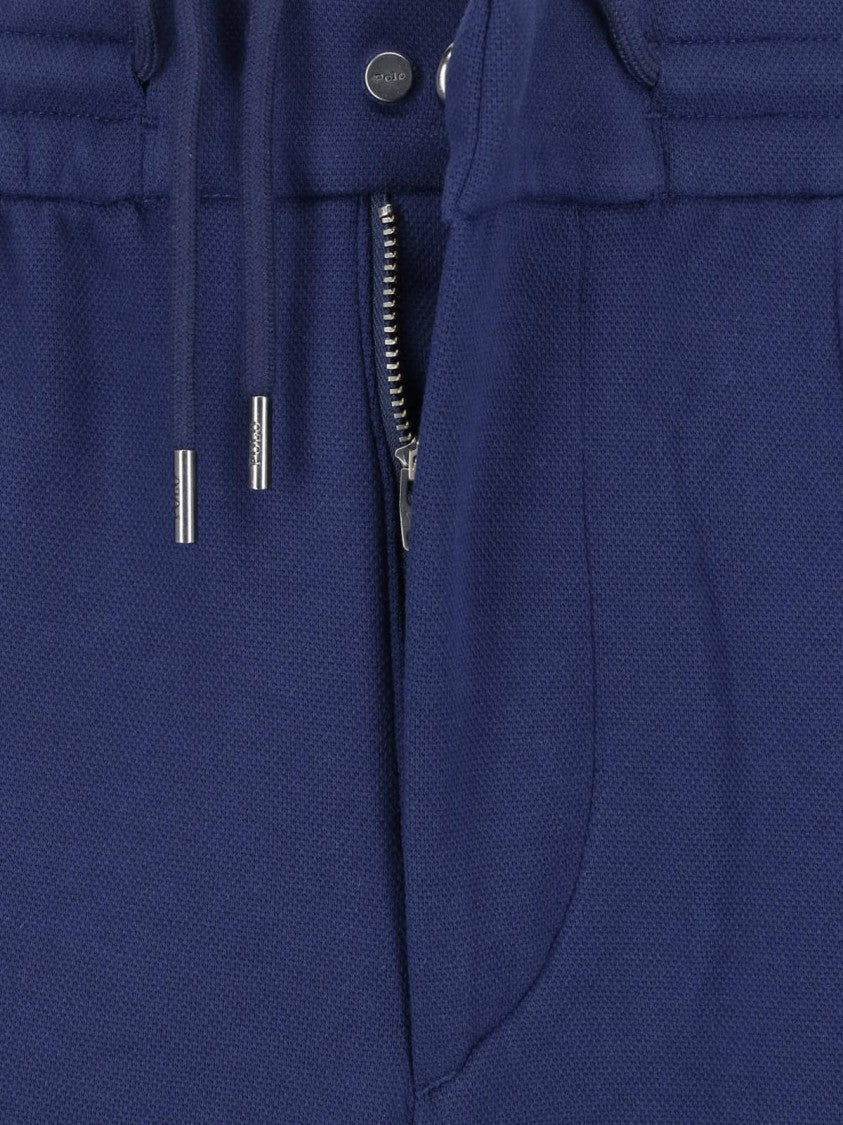 Polo Ralph Lauren Blue Elastic Waist Wide-Leg Trousers