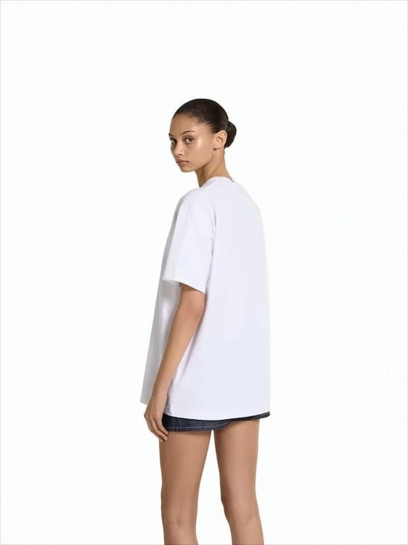 Gucci Graphic Print White T-Shirt With Relaxed Fit