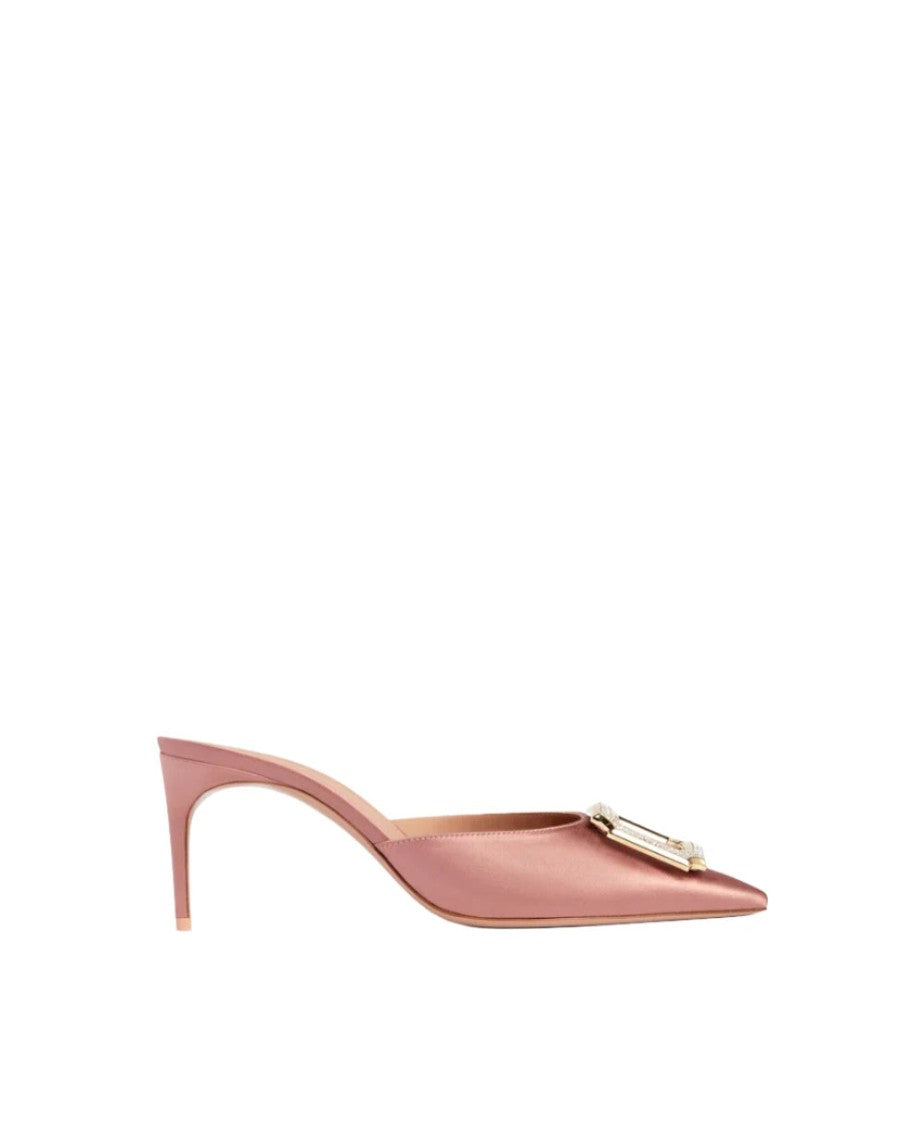 Malone Souliers Mona 70 Satin Blush Mules