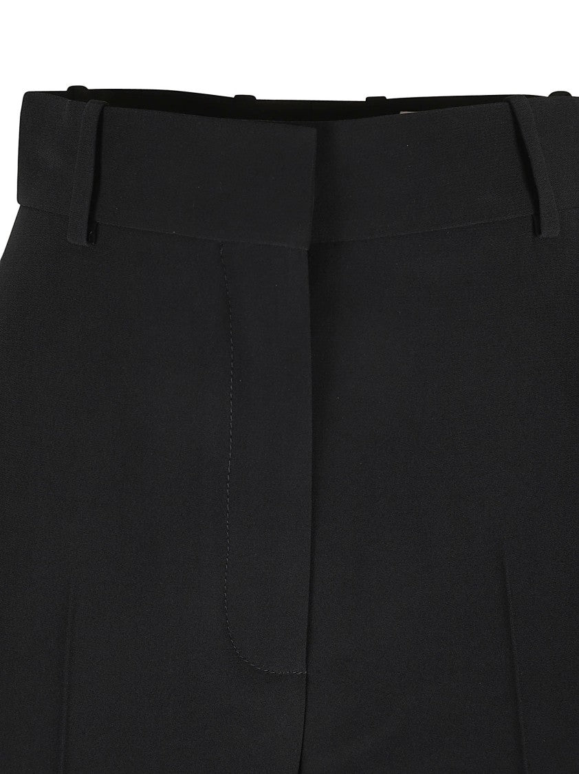 Alexander Mcqueen Tailored Black Trousers With Structured Waistband