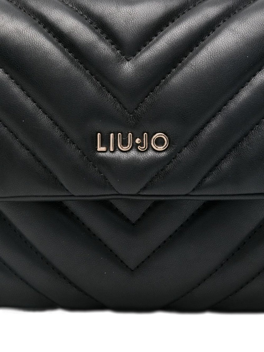 Liu Jo Chevron-Quilted Shoulder Bag With Metallic Logo
